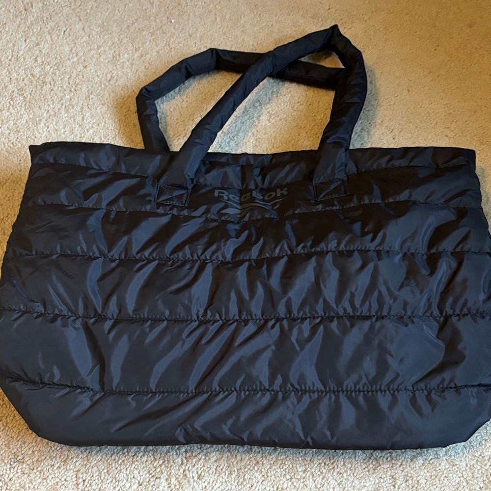 Reebok Black Puffer Tote Bag